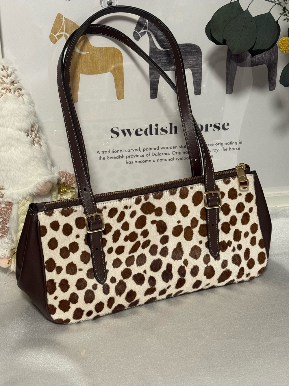 Coach Asher Haircalf Leopard Print Shoulder Bag NWT Just Released CES68 - Picture 4 of 10